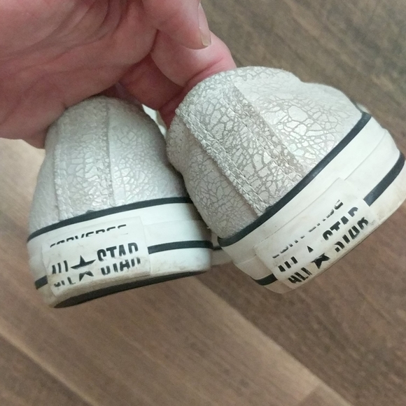 Converse All-star Metallic Crackle Shoes US W 8 - Picture 4 of 5